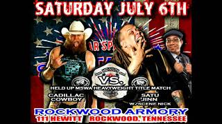 Satu Jinn w/Scene Nick vs Cadillac Cowboy MSWA Championship Match highlightsv