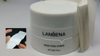 TRYING LANBENA NOSE PORE STRIPS