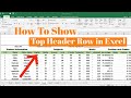 How To Show Header Row in Microsoft Excel Sheet | Make Header Row Visible In Excel