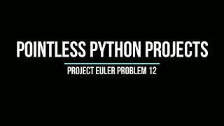 Project Euler Problem 12 - Highly Divisible Triangular Number