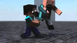 Notch vs Herobrine   Minecraft Fight Animation