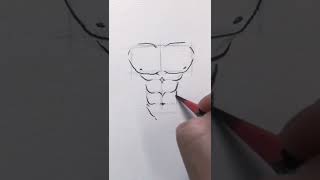 How To Draw a Boys Six Pack #shorts #sixpack