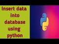 Insert record into table using python program. | Python | MySql Database |