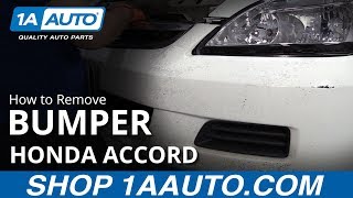 How to Remove Bumper 03-07 Honda Accord