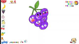 how my child draws funny fruit grapes, this video is for kids and kids, easy to draw #draw #usa