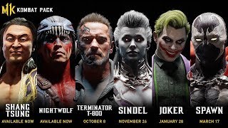 MORTAL KOMBAT 11 - Terminator | Spawn| Joker | Sindel Reveal Trailer (Kombat Pack) @ 1080p