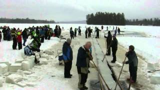 Raquette Lake Ice Harvest 2013