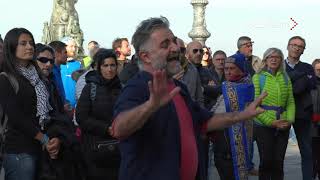 Trieste, manifestanti in piazza Unità d'Italia ore 10.00 del 19 ottobre