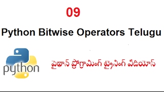 Python Bitwise Operators in Telugu | Bitwise Operators in python | VLR Training Class 09