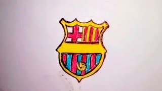 how to draw FC Barcelona Logo easy step by step/drawing Barcelona Logo#Barcelona #Logo #drawing