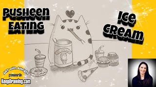 How to draw PUSHEEN ~ Art with Albright ~ Step by step guided lesson in real time
