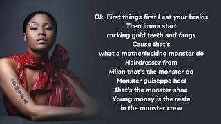 Monster - Nicki Minaj ( Nicki's verse ) Lyrics