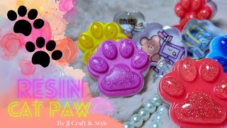 Epoxy Resin Cat Paw | DIY Key chain \u0026 Cellphone stand | 滴胶猫爪制作过程