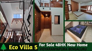 Eco Villa 5 | 4BHK RedBrick New Home For Sale Vidyaranyapura Bengaluru