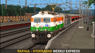 Raxaul - Hyderabad Weekly Express | Train Simulator | Indian Train | Rail Road Games