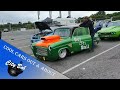 Ford 100e Green Hot Rod At Retro Show Lite, Santa Pod Raceway Dragstrip