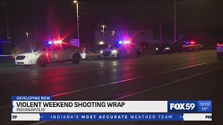 IMPD detectives investigating more than a dozen weekend shootings