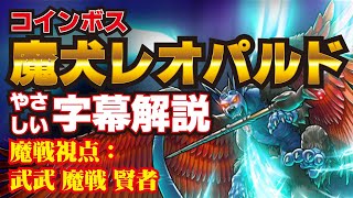 【ドラクエ10】魔犬レオパルド 解説字幕付き 攻略 魔戦視点　武・武・魔戦・賢