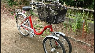 3 wheel bicycle （その５）（番外編）「３輪（前2輪）自転車編」　パナソニック オフタイム カスタム作戦 　Sepeda roda tiga　Трехколесный велосипед