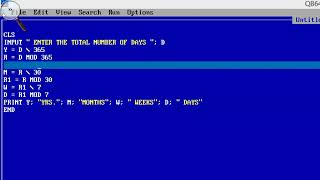 Days Conversion QBASIC