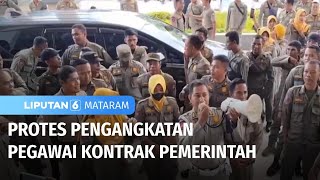 Puluhan Anggota Satpol PP Berunjuk Rasa Ke Kantor DPRD | Liputan 6 Mataram