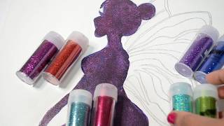 Tinker Bell Disney Fairy Glitter Art| Kids/Teens Room Decor