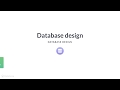 SQL Tutorial: Database design