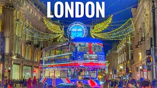 London Christmas Walk Tour 2024 | Central London Christmas Lights \u0026 Market [4K HDR]