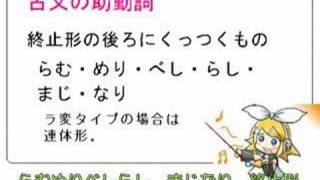 鏡音リン先生が「古文の助動詞の歌」を歌います。