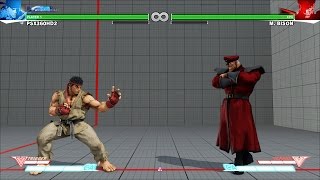 [PS4] Street Fighter 5: Beta - Training Mode: Ryu x Bison Gameplay (60fps 1080p)