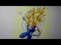 ベジータ 超サイヤ人3 描いてみた drawing vegeta super saiyan 3