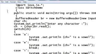 Core java tutorial part 30 switch case example