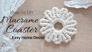 How to Macrame Flower Coaster