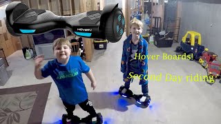 Helix Hover-1 Hoverboard Kids First Day riding a hover board