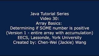 EECS1021 Java Tutorial 30