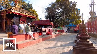 Old Residential Areas in Kathmandu Walk Tour - 3D AUDIO | Maitidevi Mandir - 4K ASMR Binaural Sounds