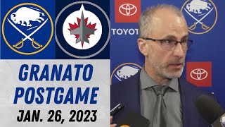 Don Granato Postgame Interview vs Winnipeg Jets (1/26/2023)