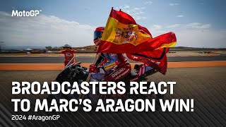 How the world heard Marc Marquez' 2024 #AragonGP winning moment!