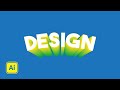 Easy Way To Create 3D text Effect in illustrator #shorts