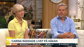 ”Firade med champagne” – Håkan mötte sin räddare Carina efter hjärt… | Nyhetsmorgon | TV4 \u0026 TV4 Play