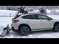 Can you plow with a car??? Plow attached to rear of Subaru Crosstrek hybrid EV+GAS