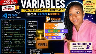 How Variables Work in Python | Beginner Coding Tutorial with VS Code and Scratch