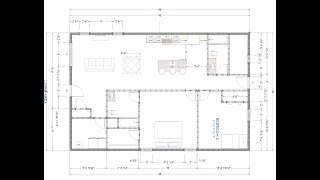 Floor layout design  ( 1380 Sq Ft - Two Bedroom/ Two Bath House)