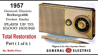 Part 1- Restoring 1957 GE (First Rechargeable) Pocket Radio