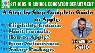 STI Jobs in School Education Department| How to apply for STI jobs?|Educators Jobs|