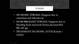 LECTURE ON STROKE