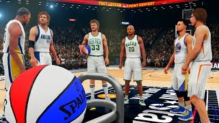 NBA 2K16: The Greatest 3 Point Contest Of All Time! Curry, Nash, Nowitzki, Allen, Miller, Bird! PS4