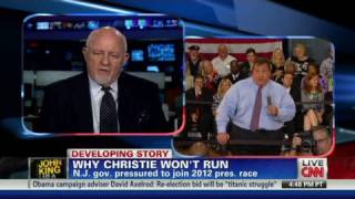 John King, USA - Why Chris Christie won't run in 2012