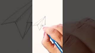 how to draw easy paper plane #shorts #yettocome #bts #Beautifuldrawing