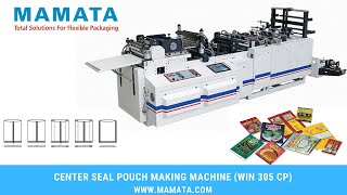 Win 305CP – High Speed Center Seal Pouch Maker running Center Fin Seal Pouch @ 250 CPM Manufacturer